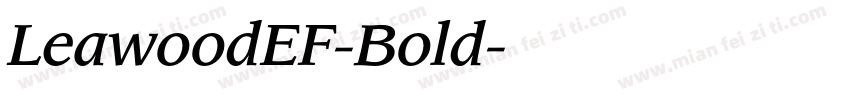 LeawoodEF-Bold字体转换