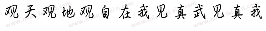 观天观地观自在我见真武见真我字体转换
