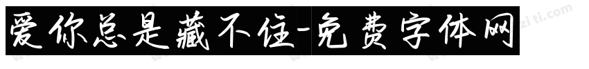 爱你总是藏不住字体转换