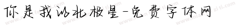 你是我的北极星字体转换