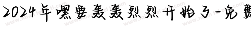 2024年嘿要轰轰烈烈开始了字体转换