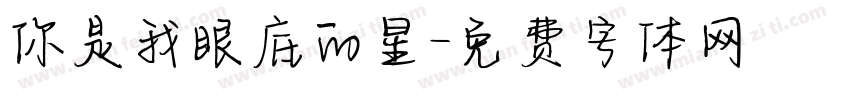 你是我眼底的星字体转换