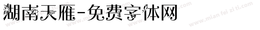 湖南天雁字体转换