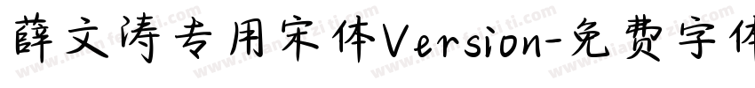 薛文涛专用宋体Version字体转换