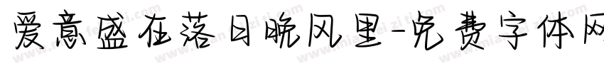 爱意盛在落日晚风里字体转换