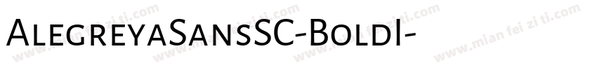 AlegreyaSansSC-BoldI字体转换