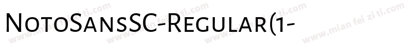 NotoSansSC-Regular(1字体转换