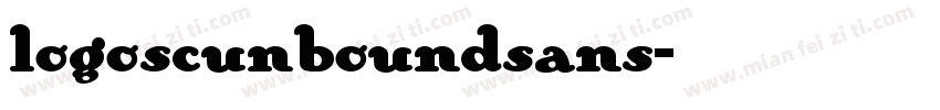 logoscunboundsans字体转换