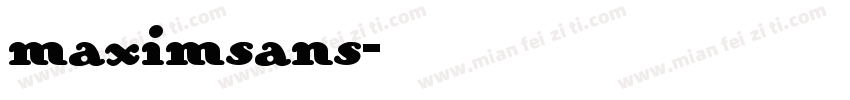 maximsans字体转换