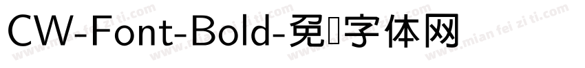 CW-Font-Bold字体转换