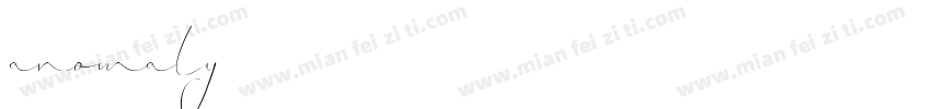 anomaly字体转换