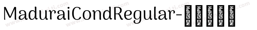 MaduraiCondRegular字体转换