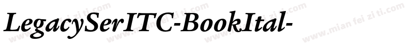 LegacySerITC-BookItal字体转换
