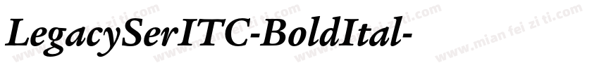 LegacySerITC-BoldItal字体转换