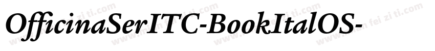 OfficinaSerITC-BookItalOS字体转换