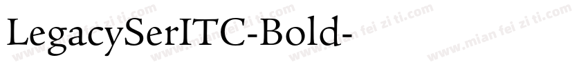 LegacySerITC-Bold字体转换