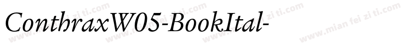 ConthraxW05-BookItal字体转换