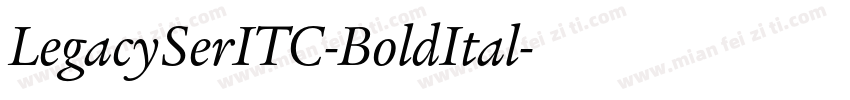 LegacySerITC-BoldItal字体转换