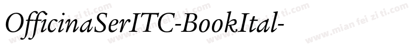 OfficinaSerITC-BookItal字体转换