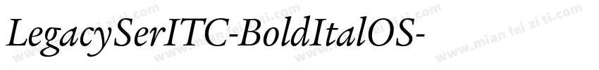 LegacySerITC-BoldItalOS字体转换