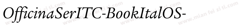 OfficinaSerITC-BookItalOS字体转换