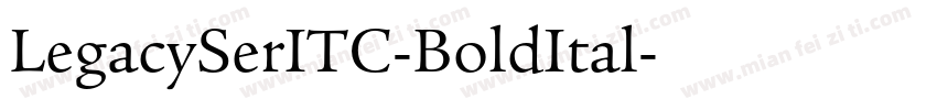 LegacySerITC-BoldItal字体转换
