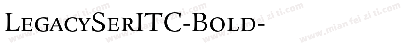 LegacySerITC-Bold字体转换