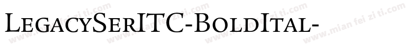 LegacySerITC-BoldItal字体转换