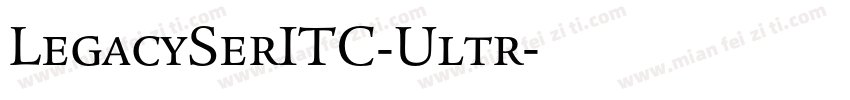LegacySerITC-Ultr字体转换