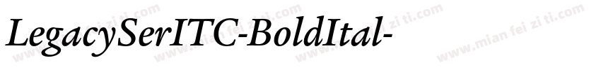 LegacySerITC-BoldItal字体转换