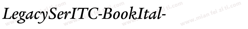 LegacySerITC-BookItal字体转换