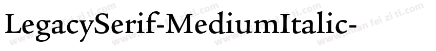 LegacySerif-MediumItalic字体转换