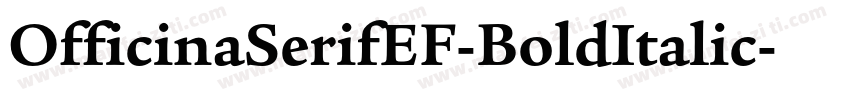 OfficinaSerifEF-BoldItalic字体转换