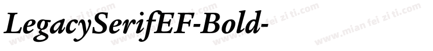 LegacySerifEF-Bold字体转换