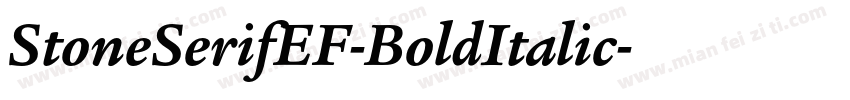 StoneSerifEF-BoldItalic字体转换