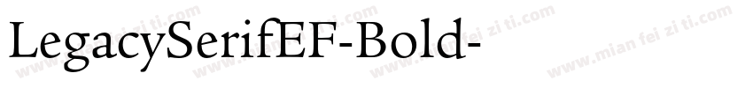 LegacySerifEF-Bold字体转换