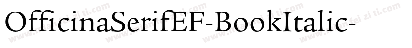 OfficinaSerifEF-BookItalic字体转换