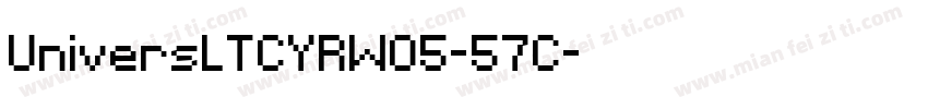 UniversLTCYRW05-57C字体转换