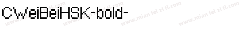 CWeiBeiHSK-bold字体转换