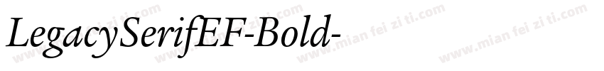 LegacySerifEF-Bold字体转换