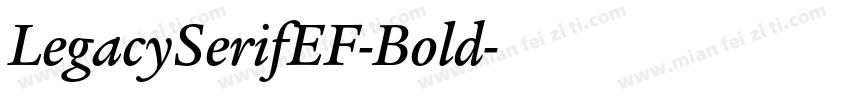 LegacySerifEF-Bold字体转换