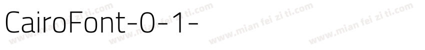 CairoFont-0-1字体转换