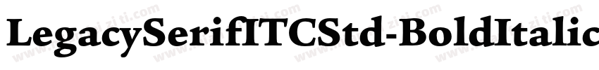 LegacySerifITCStd-BoldItalic字体转换