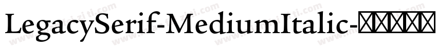 LegacySerif-MediumItalic字体转换