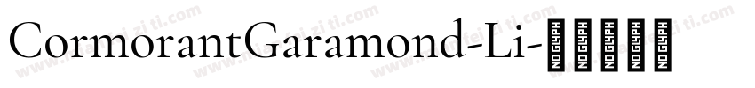 CormorantGaramond-Li字体转换