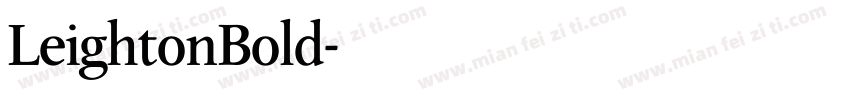 LeightonBold字体转换