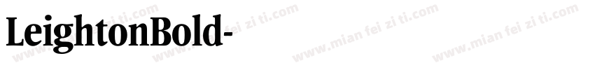 LeightonBold字体转换