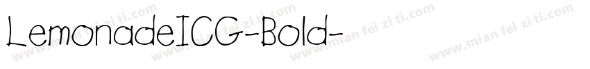 LemonadeICG-Bold字体转换