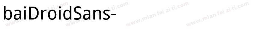 baiDroidSans字体转换