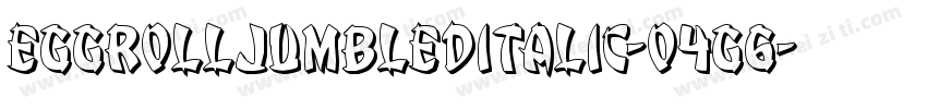 EggRollJumbledItalic-O4G6字体转换